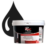 Peinture Résine  0.5L - Multisupport RAL 9011 - Noir graphite - Faïence, Carrelage, Douche, Baignoire - Kit d'application