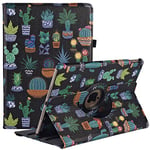 New iPad 9th/ 8th/ 7th Generation Case (10.2 inch) - 360 Degree Rotating Stand Smart Protective Cover, with Auto Sleep Wake Feature for Apple iPad 10.2 Inch 2021/2020/2019 (Cactus)