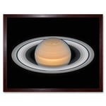 Hubble Space Telescope Image Saturn Opposition 2018 Portrait Of Opulent Ring World Solar System Gas Giant Planet Art Print Framed Poster Wall Decor