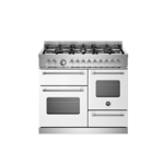 Bertazzoni MAS106L3EBIC Master Series 100cm 6-Burner White Dual Fuel Range Cooker