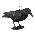 Relaxdays 10022552 Corbeau de jardin anti-pigeon, Polyéthylène, Noir, 20 x 33 x 12 cm