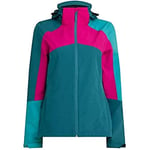 MC KINLEY Femme Lassa Veste, Blue Petrol/Pink Dar, 38 EU