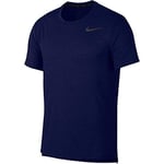 Nike M NK BRT SS HPR Dry T-Shirt Homme, Blue Void/HTR Black, FR : XL (Taille Fabricant : XL-T)