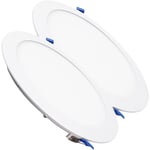 Downlight led Circulaire Plat cct 20W 1800LM Coupe 220mm Lot de 2 u. - cct