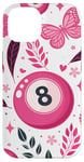 iPhone 14 Retro Pink Lucky Disco 8 Ball For Women Case