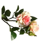 Multicolor Artificial Fake Plastic Rose Plant Flowers Home Garden Wedding Decor, Artificial Flowers for Easter Day (Pink)