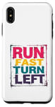 iPhone XS Max Run Fast Turn Left - Funny Track Runner Motivational Fitness Case