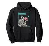 Overthinking Skeleton Are You Ever Going to Quiet Down Funny Pullover Hoodie