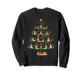 Ukulele Music Lover Christmas Lighting Ukulele Xmas Tree Sweatshirt