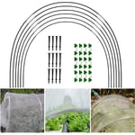 18Pcs Arceaux pour Serre Tunnel Arceaux De Serre pour Support Cerceaux De Serre De Jardin Portables Cerceau De Serre Cultiver