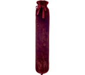 AROMA HOME Faux Fur Long Hot Water Bottle - Burgundy, Red