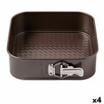 Springform Pan Pyrex Asimetria Squared Black Metal [4 Units]