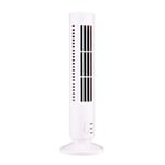 UK (White)Mini USB Bladeless Tower Fan 2 Wind Speeds And Modes Standing Fan For