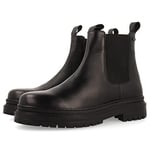 GIOSEPPO Bottes de Type Chelsea en Cuir Couleur Noire pour Homme Herrick