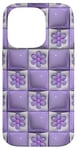 iPhone 14 Pro Preppy Checkered Lilac Flower Cute Bubbly Y2K Aesthetic Case