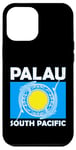 iPhone 12 Pro Max Flag of Palau South Pacific Blue Shark Case