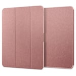 iPad Air 13" (2024) Spigen Urban Fit Fodral med Stylus Pen Hållare - Tyg - Rose Gold