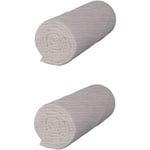 Terre De Nuit - Lot de 2 draps housses jersey taupe chiné bonnet 30 cm 90x190/200