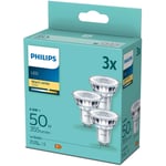 Philips 3-pakning LED GU10 4,6W (50W) 355lm