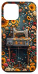 Coque pour iPhone 12 mini Couture maman machine à coudre Quilting Sewer Tournesols