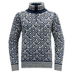 Devold Of Norway Svalbard Wool Zip Neck Tröja Vit,Blå M Man