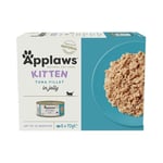 Applaws Natural Wet Cat Food, Kitten Tuna Multipack in Jelly 70 g Tin - 4x6 (Total 24 Tins)