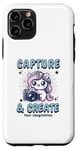 Coque pour iPhone 11 Pro Appareil photo mignon Photographe Licorne Capture et