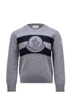 Kids Woven Logo Sweater Grey KIDS