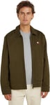 Tommy Jeans Men Jacket for Transition Weather, Green (Drab Olive Green), XXL