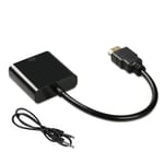 Adaptateur HDMI vers VGA haute vitesse HDTV,convertisseur mâle vers VGA femelle,détartreur HDMI,convertisseur de câble vidéo pour ordinateur portable - Type B With audio cable