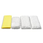 Kärcher Set of 4 Premium Velour Micro-Fibre Cleaning Cloths For Steam Cleaners - Specifically Designed For Kitchen Cleaning