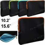 15.6", 10.1" Laptop Neoprene Zip Sleeve Pouch Bag Carry Case Cover For Notebooks