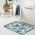 CREARREDA Tapis de Salle de Bain Absorbant et antidérapant avec Impression 40 x 60 cm, fabriqué en Italie, Tapis de Bain Doux à Absorption Rapide, Convient pour descendre de Douche, Baignoire et