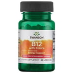 Swanson - Vitamin B-12 with Folic Acid, 1000mcg - 60 sublingual tabs