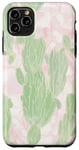 Coque pour iPhone 11 Pro Max Plante abstraite en marbre motif cactus