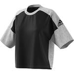 adidas ZNE SS CRW REC Maillot à Manches Courtes Femme, Noir/Negro/Brgrin, FR : L (Taille Fabricant : L)