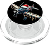 RC Airplane Model Flight Pilot Christmas Hat Xmas PopSockets PopGrip for MagSafe