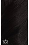 Foxy Locks Brown Black Volumizer 16" Seamless Clip In Human Hair Extensions 50g