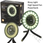 NGT Bivvy Fan LED Light & Powerbank Wireless Fan Carp Fishing Camping Dynamic