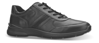 Ecco Herresneaker Sort  - Str. 41 - Skinn/pu/