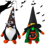 2 st Halloween Gnomes Plysch Dekor, Vintage Halloween Svenska Dockor, Halloween Handgjorda Prydnader Halloween Tomte Skandinavisk Höst (Klassisk Stil)