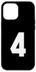 iPhone 12 Pro Max #4 Jersey Varsity Uniform Number Sport Case