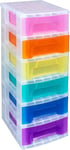 Really Useful Plastic Storage Box Slimline Tower 6x3.5 Litre Clear...