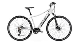 Velo vtc electrique 28  femme   romet   orkan 1 moteur central   noir blanc