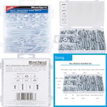 Blue Spot 40516 BlueSpot 460 PCE Assorted Nut, Washer and M5, M6, M8, Silver 