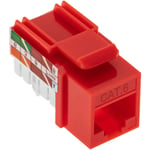 Pack 6 unités connecteur Keystone RJ45 Cat.6 utp femelle vers TB110 rouge