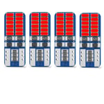 T10 w5w Canbus Röd 4-pack Led lampor med 24st 3014smd chip Röd