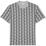 T-shirt Lacoste  T-SHIRT  EN COTON MONOGRAMME GRIS