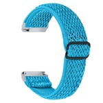 Fitbit Versa 2 / Versa Lite elastiskt klockarmband med justerbart spänne - Himmelsblå Blå