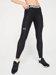 UNDER ARMOUR Womens Training Heat Gear Authentics Legging - Black/White, Black, Size 2Xl, Women